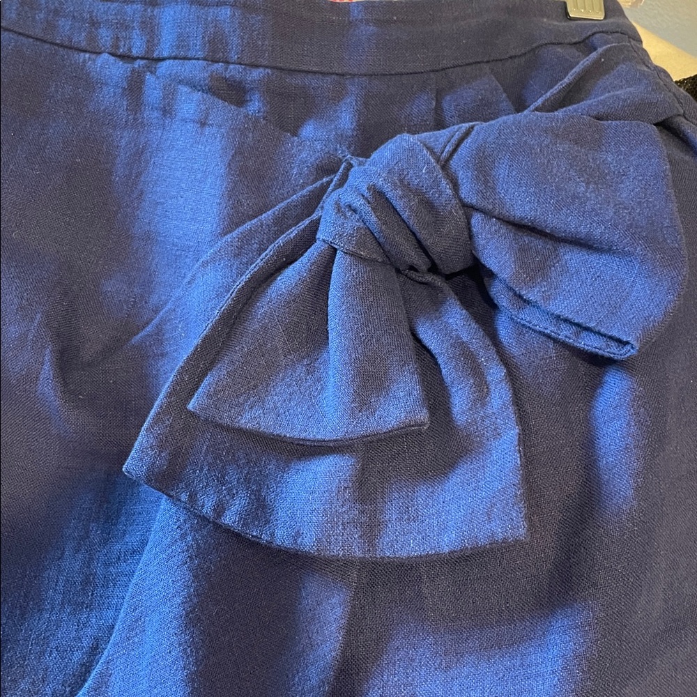 Phillip Lim Royal Blue linen “wrap” skirt  size -4